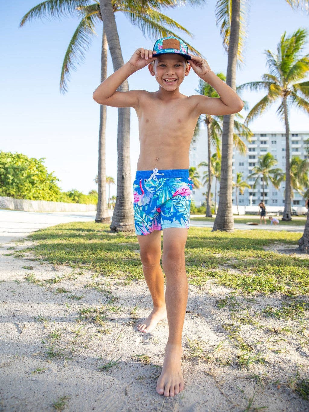 Indigo Flamingo Trunks