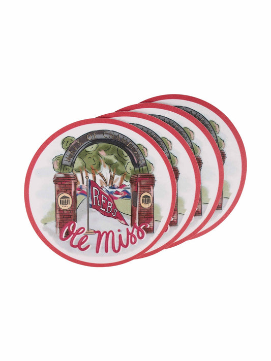 Ole Miss Mascot Coaster Set/4