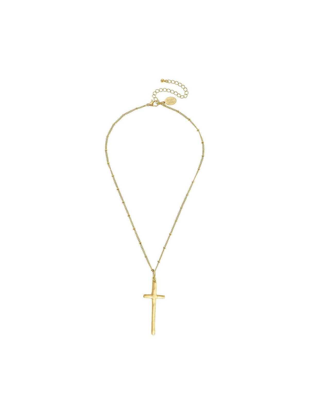 Dainty Elongated Cross Necklace