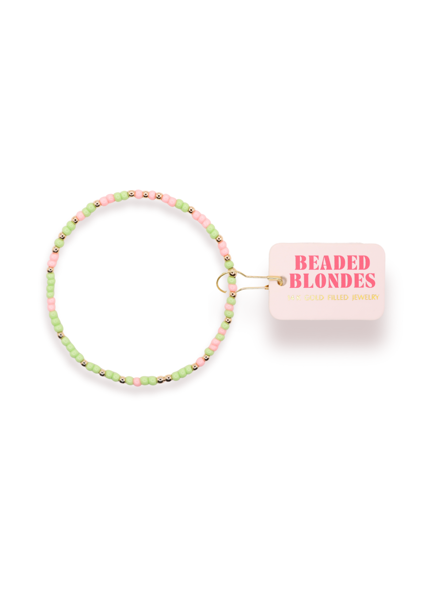 Light Pink and Light Green Sprinkle Bracelet