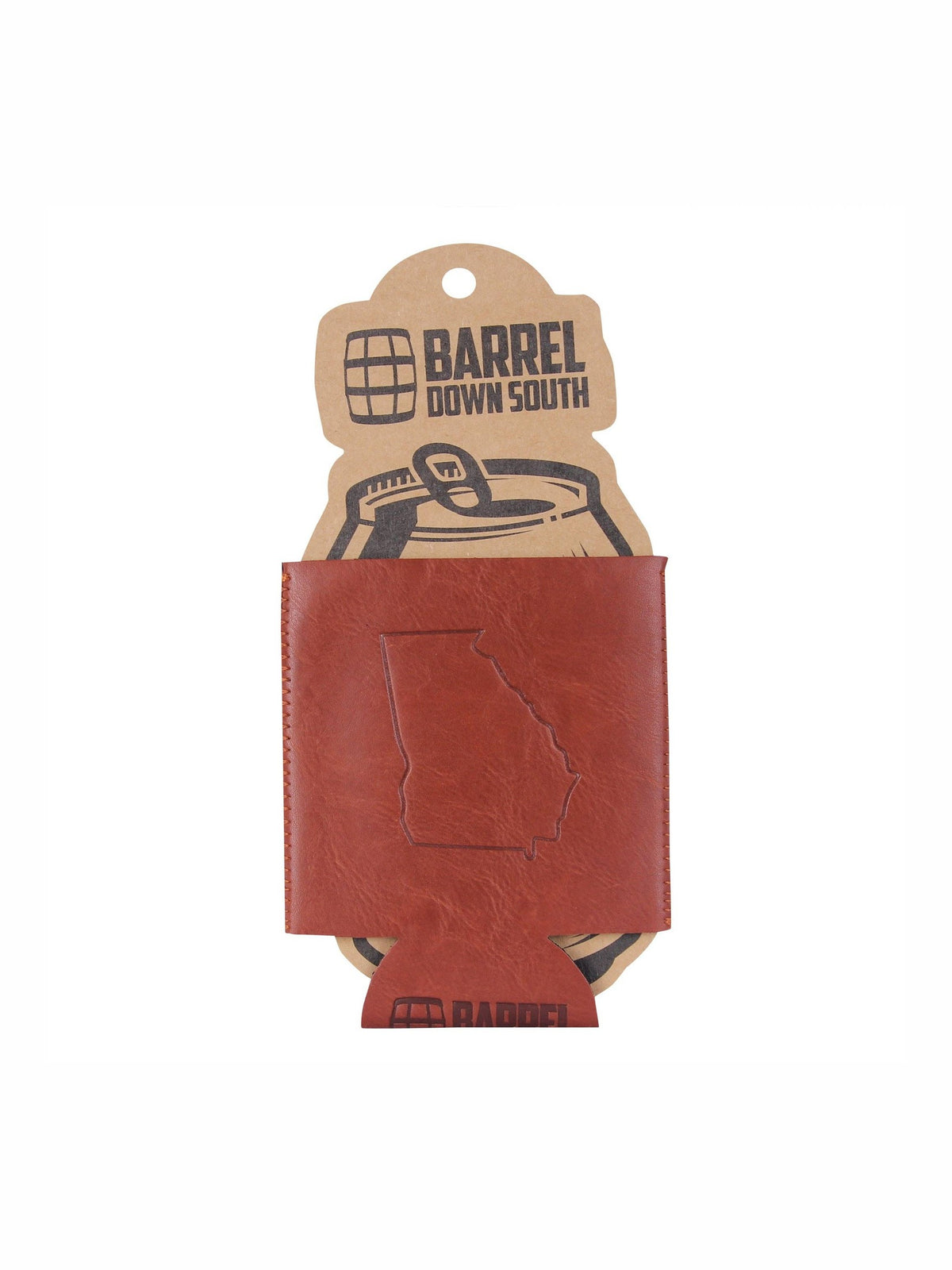 GA Faux Leather Can Cooler