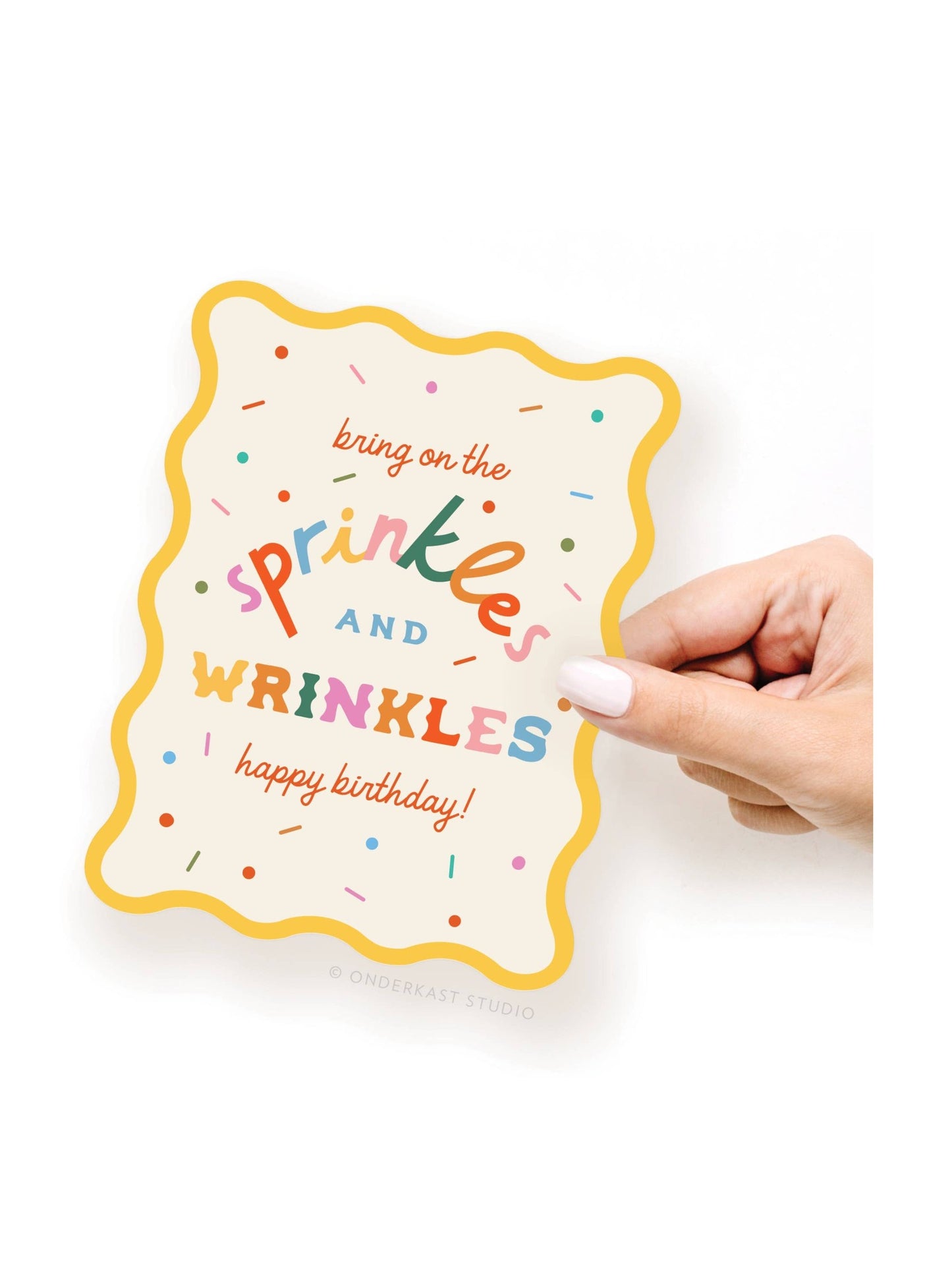 Wavy Die Cut Sprinkles and Wrinkles Notecard