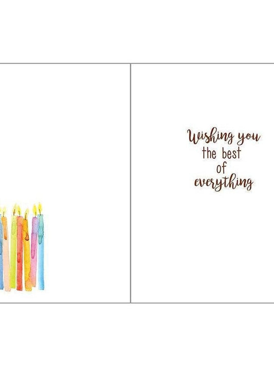 Birthday Greeting Card - Watercolor Candles
