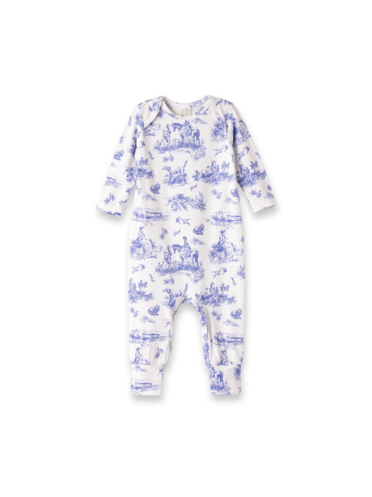 Baby Girl Toile de Jouy Bamboo Romper