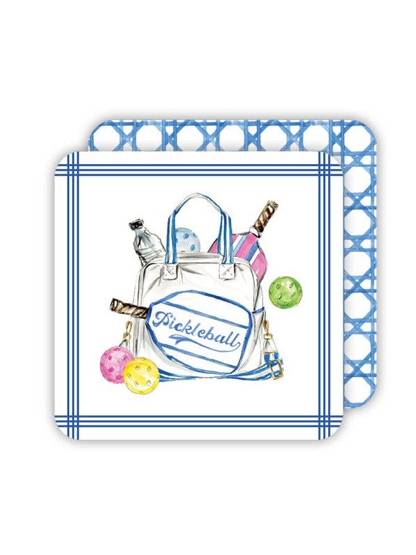 Pickleball Equipment Bag Square Coasters