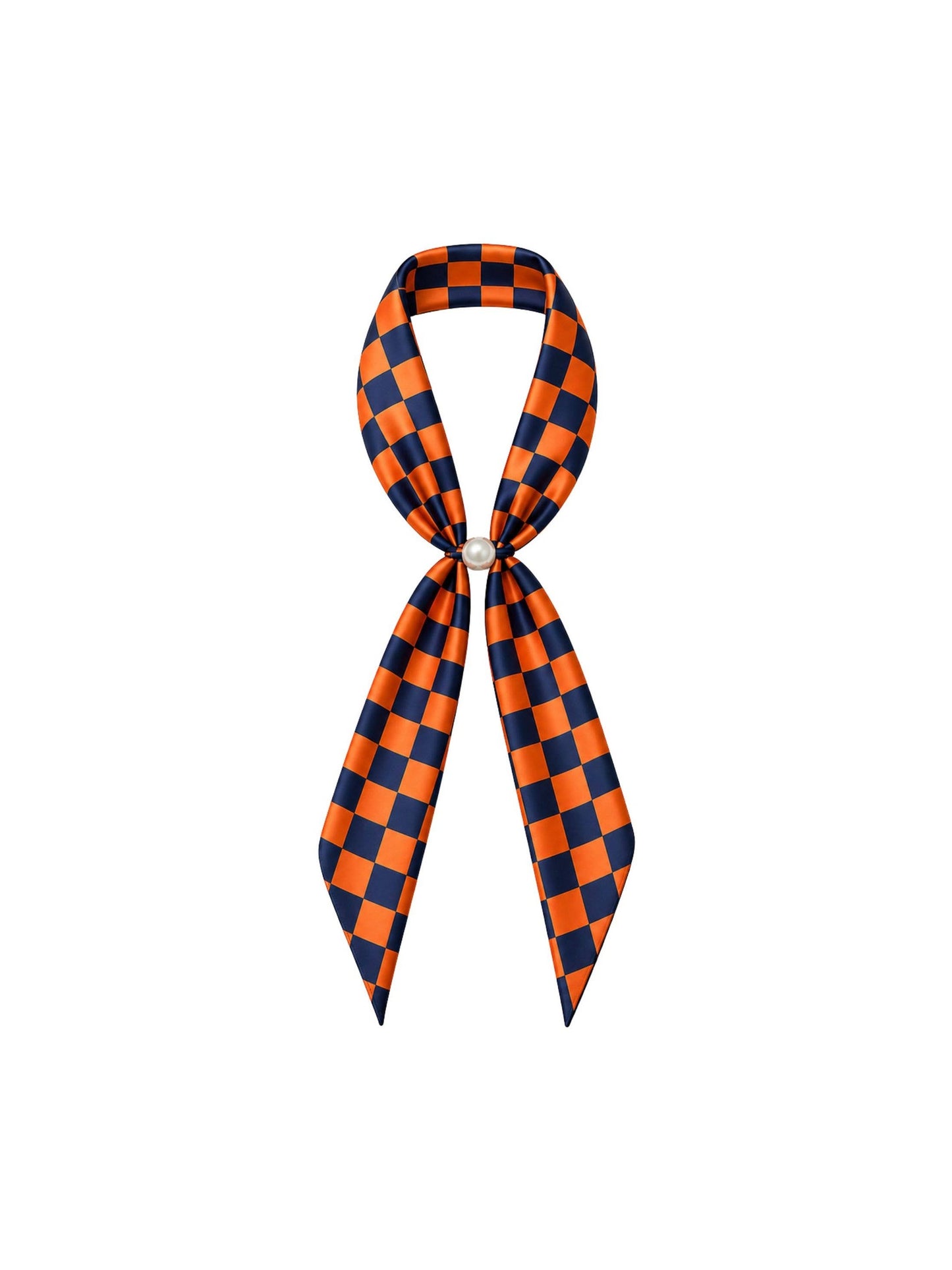 Checkered Gameday Magnetic Scarf Necklace