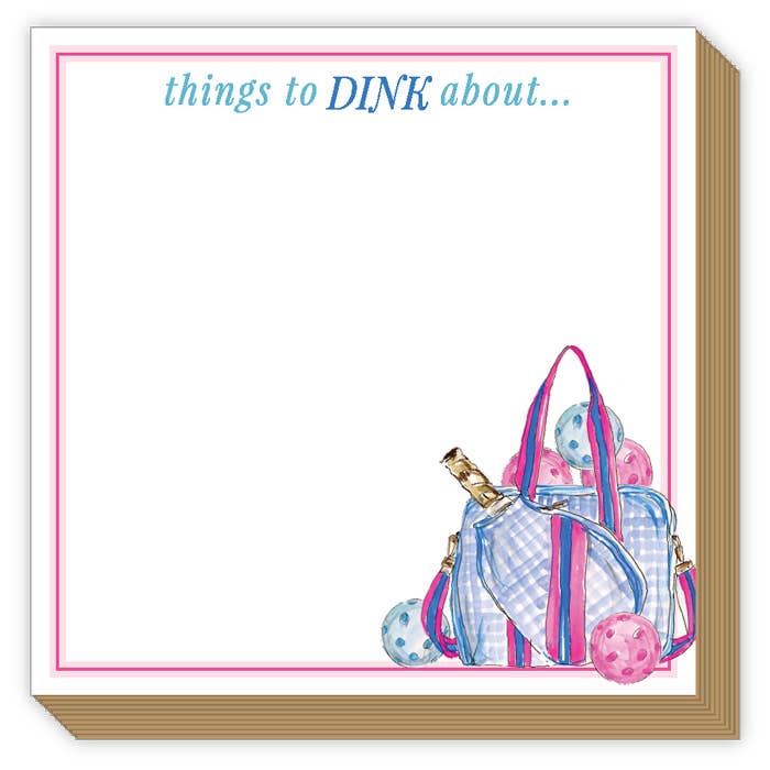 Preppy Pickleball Gear things to Dink about Luxe Notepad