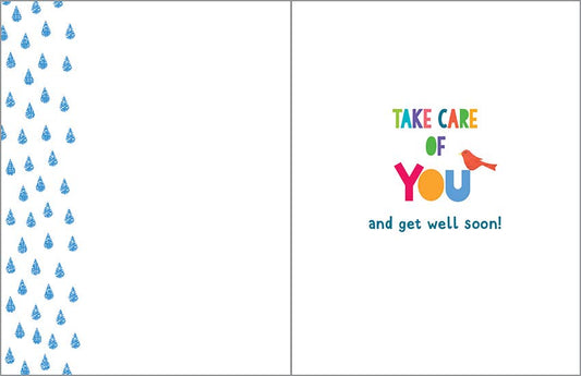 Get Well Greeting Card - Umbrella