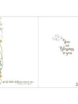 With Scripture Religious Greeting Card - Baptism Cross