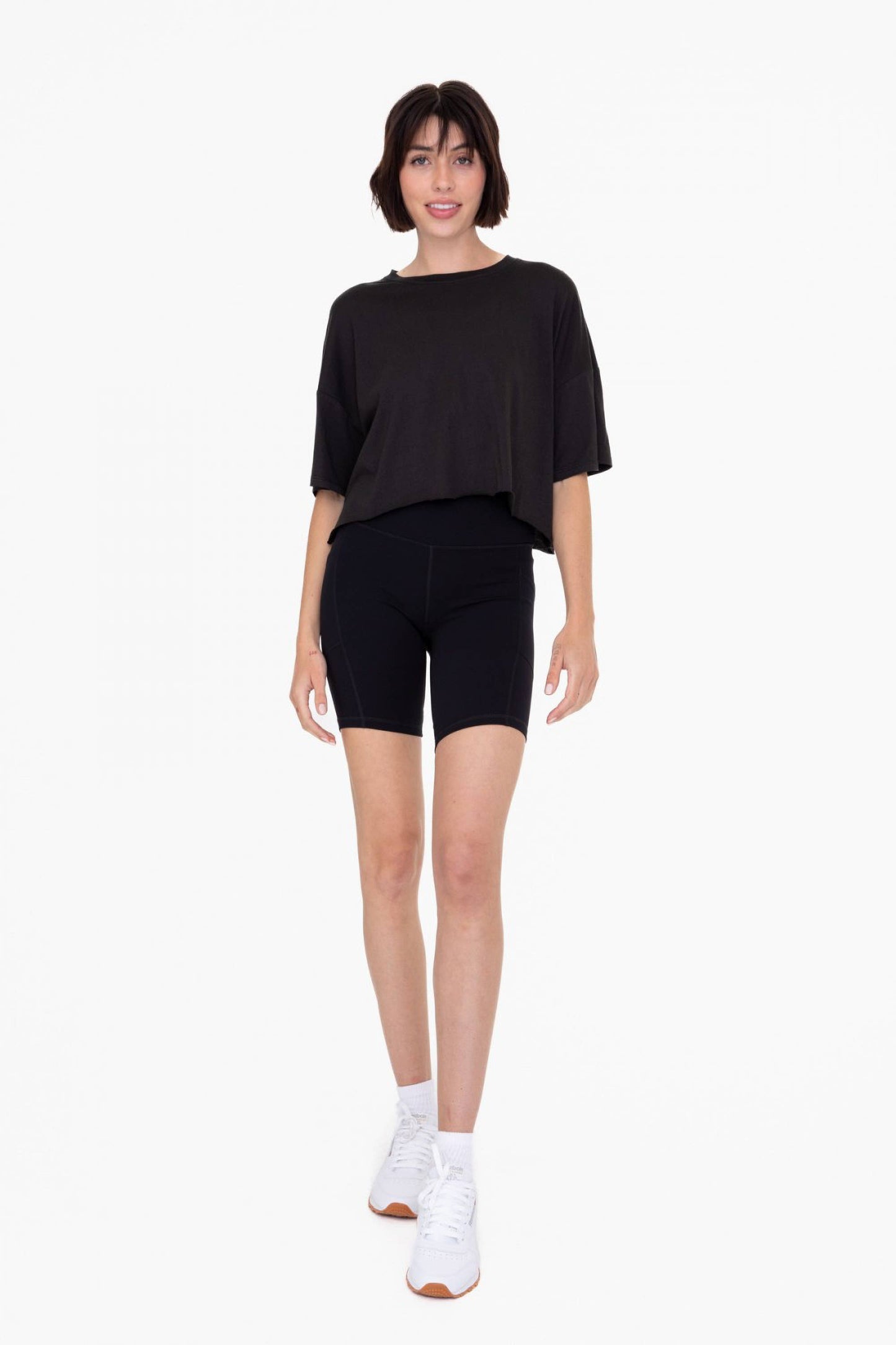 Relaxed Fit Raw Edge Cropped Tee