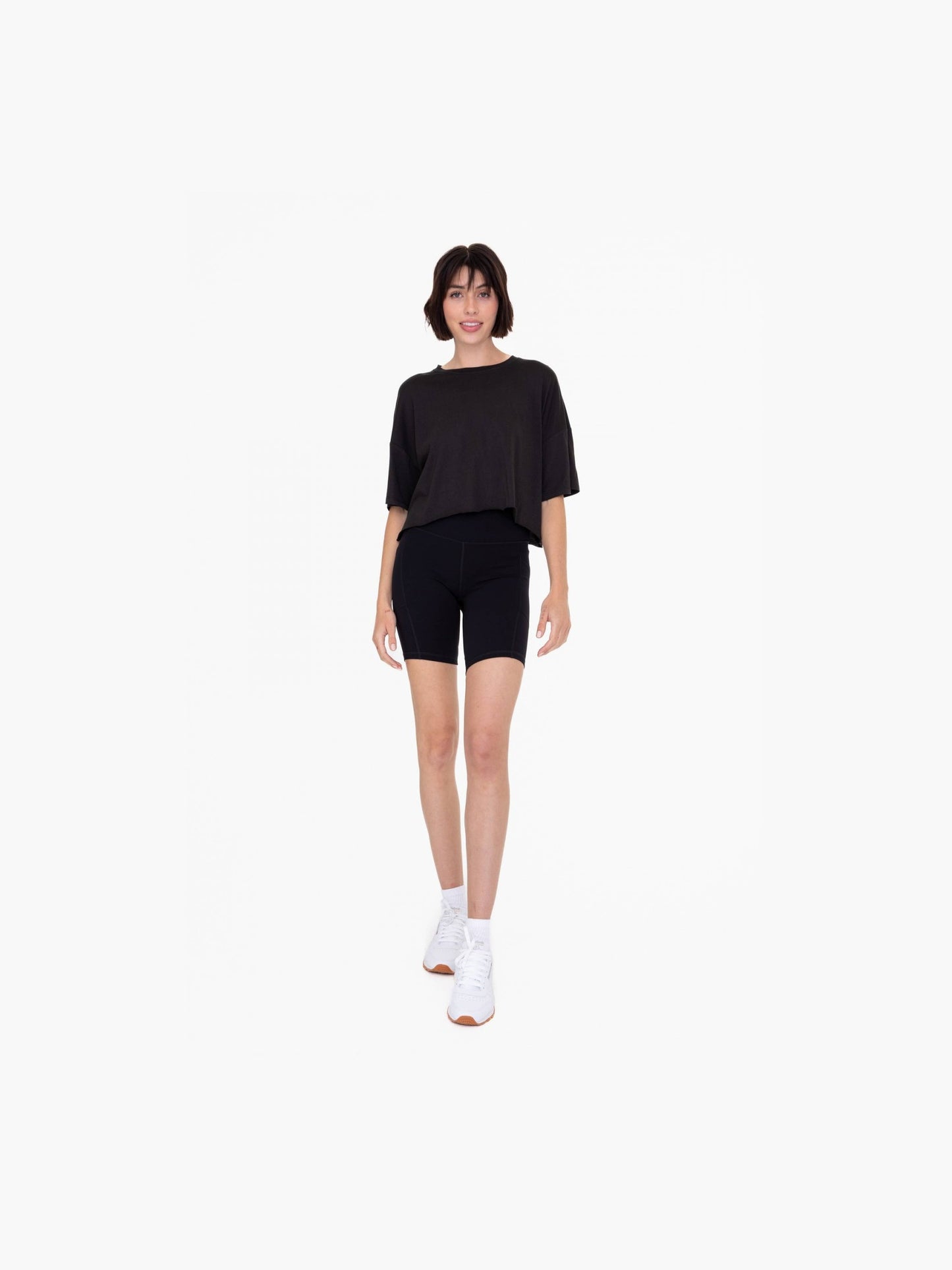 Relaxed Fit Raw Edge Cropped Tee