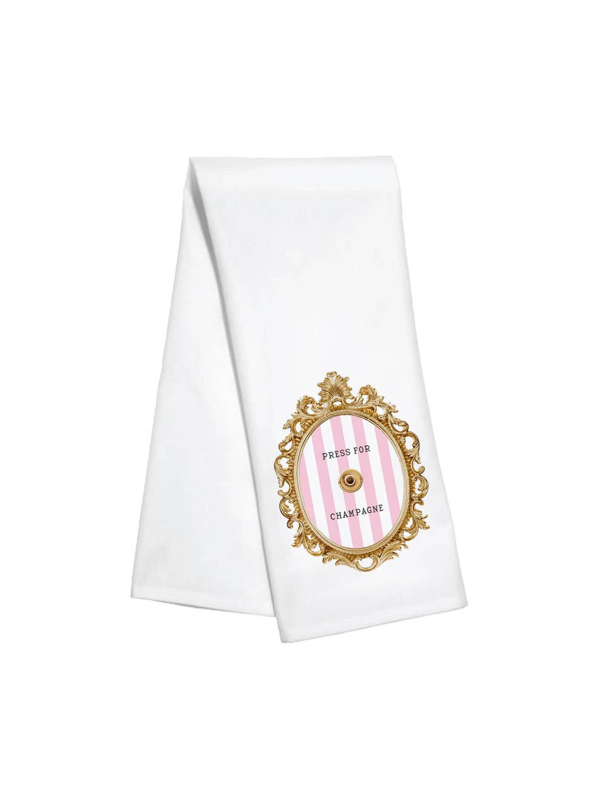 Kitchen Towel - Press For Champagne Stripe