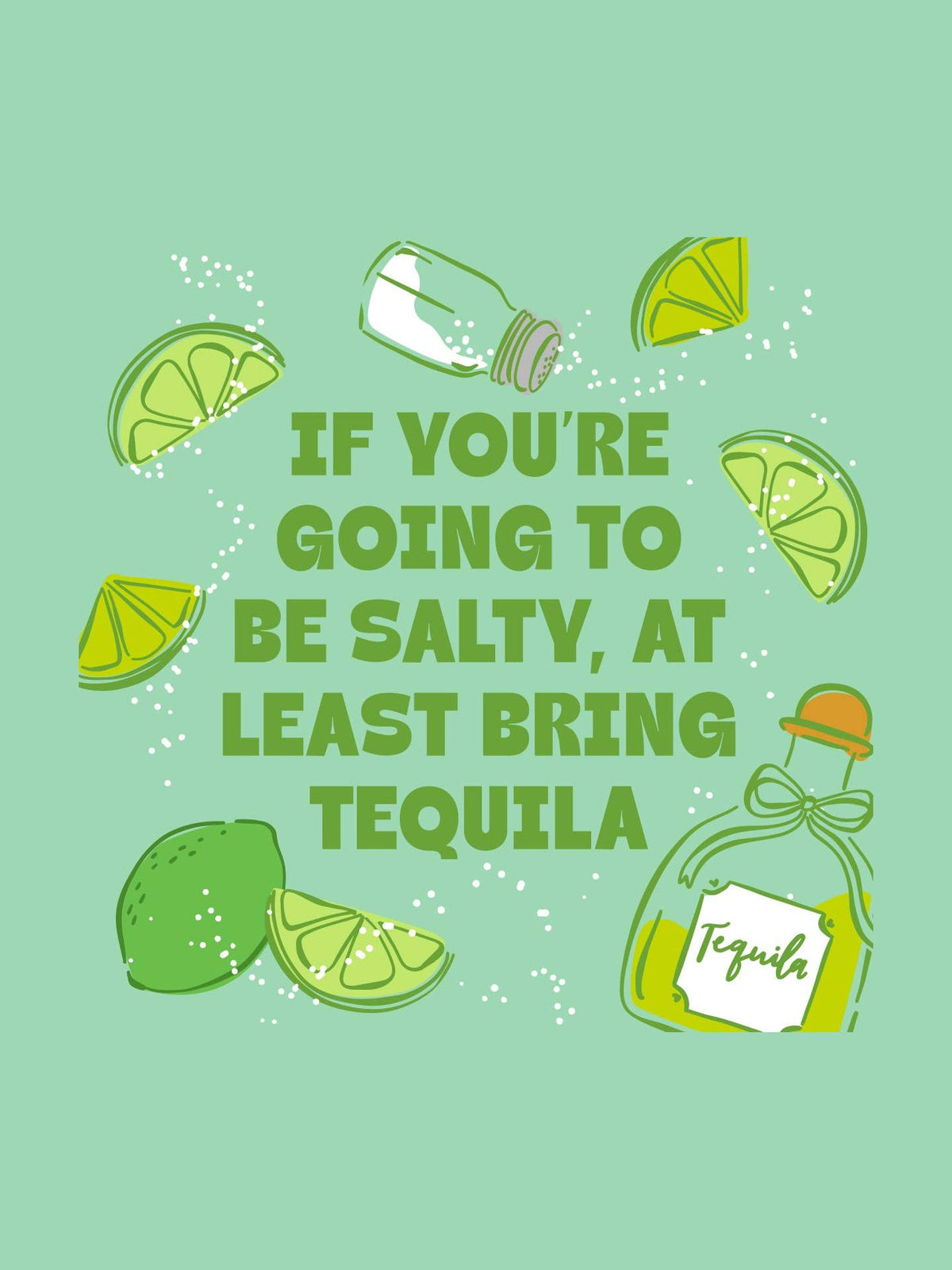 Funny Margarita Cocktail Napkins | Salty