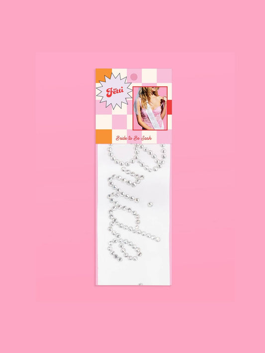Bridal Shower Sash, Rhinestone Bride Accessory, Bach Gift