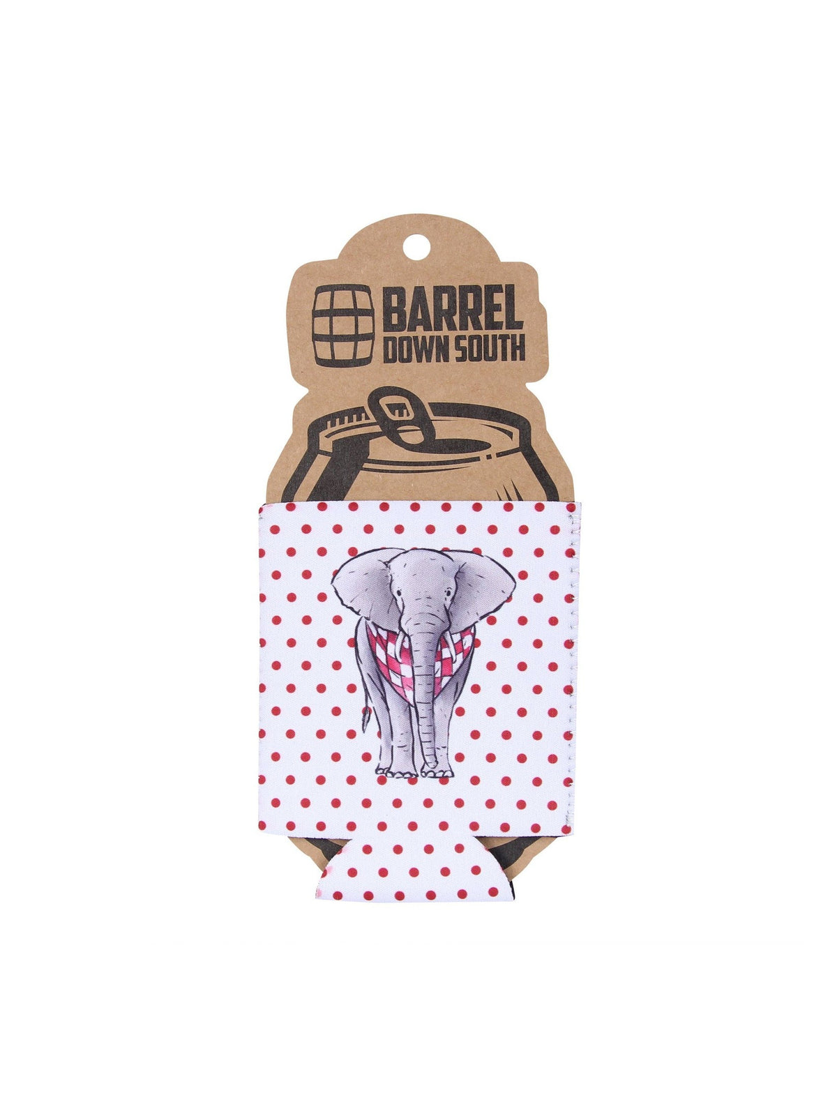 Polka Dot Elephant Front Can Cooler