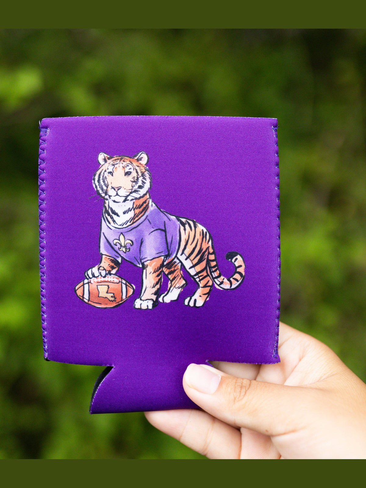Purple Tiger Can Cooler