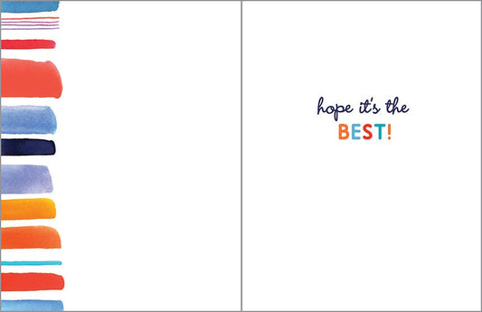 Birthday Greeting Card - Summer Stripes