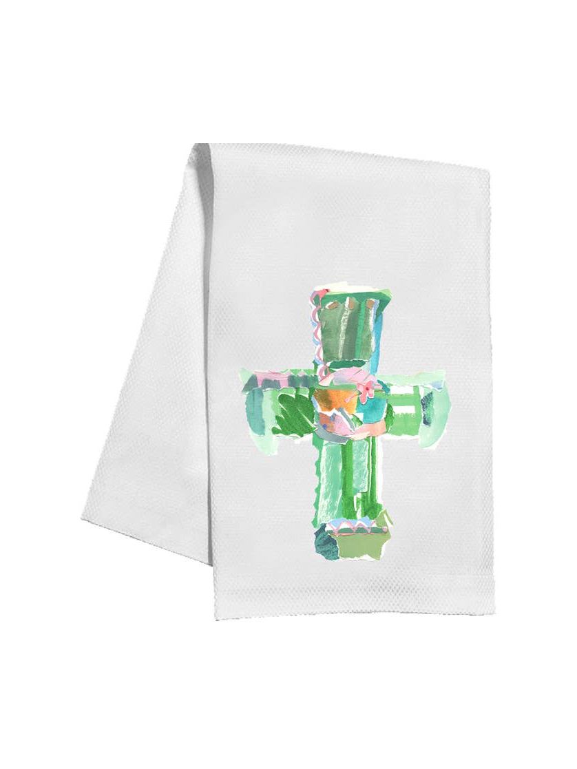 Green Cross Kitchen Towel