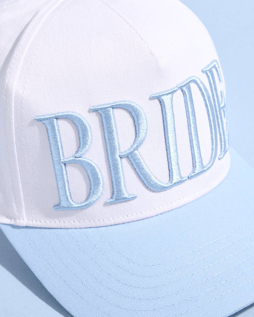 Something Blue Hat - Embroidered Hat, Bride Gift, Bachelorette