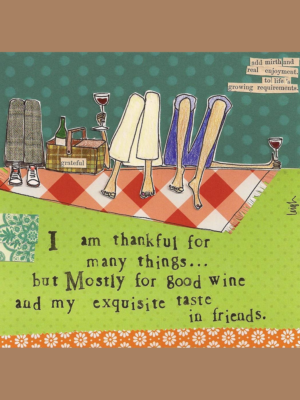 Paper Cocktail Napkins Pack of 20 Curly Girl Thankful For