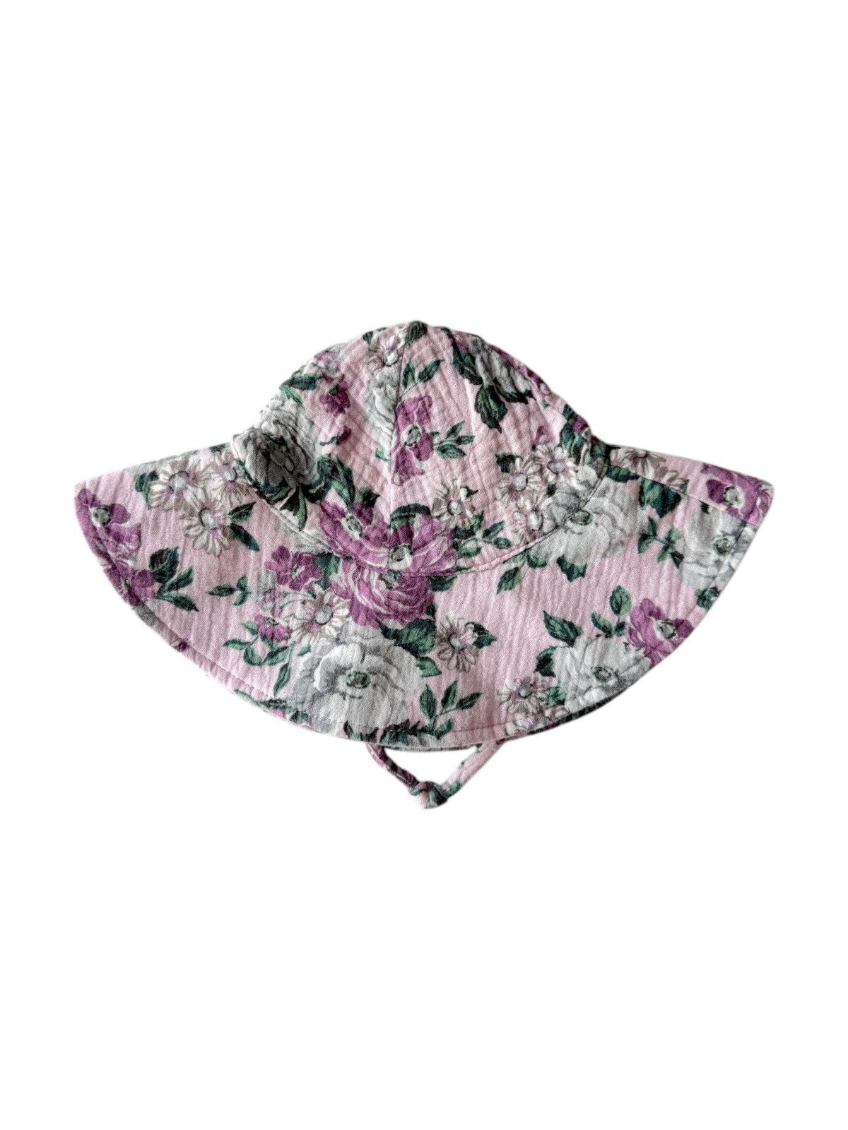 Muslin Wide Brim Sunhat, Blissful Blossoms