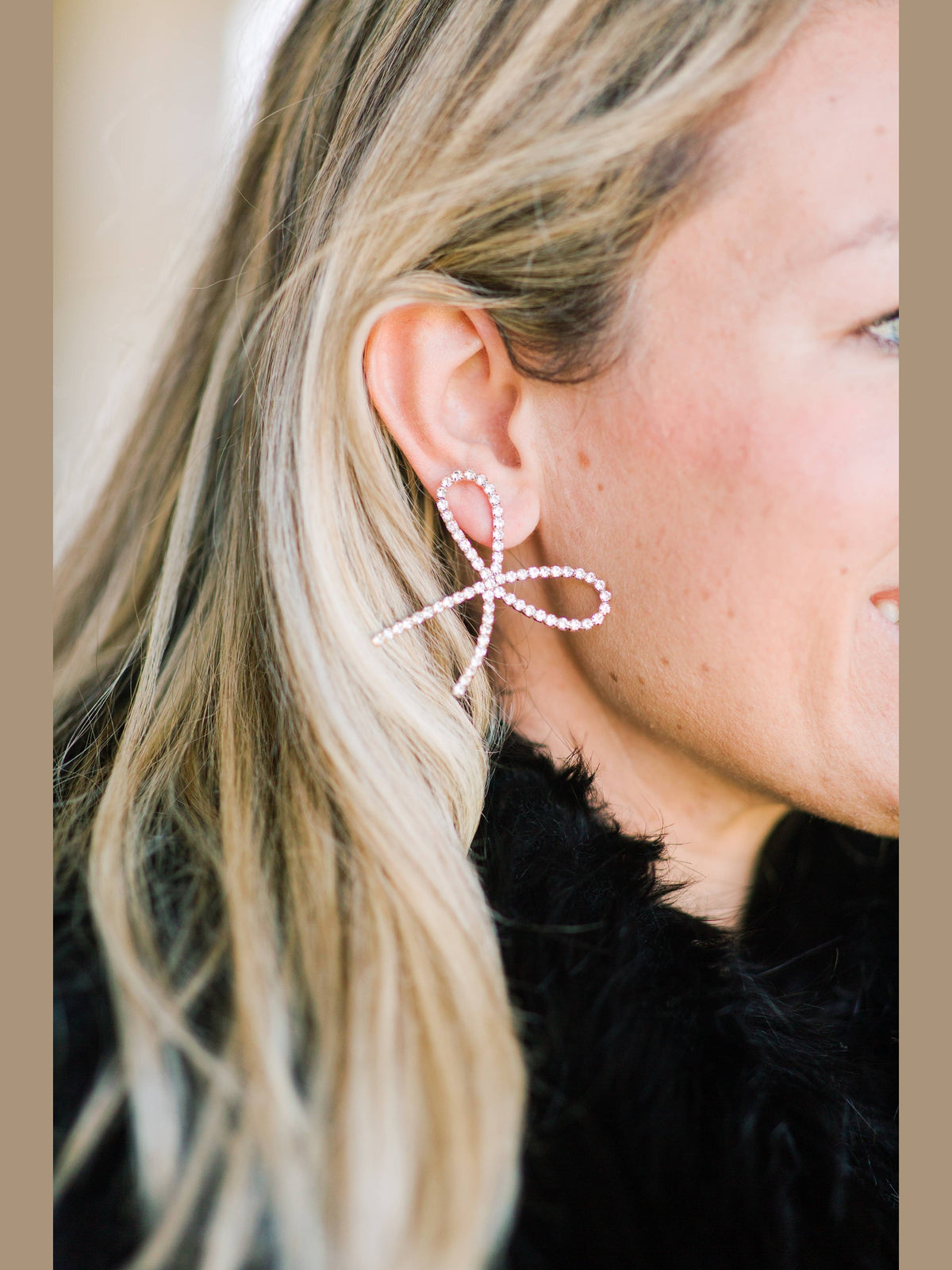 Pearl Statement Bow Earrings