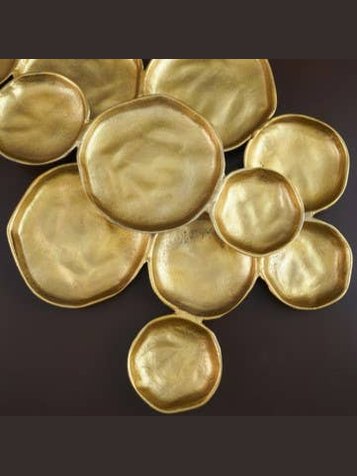 Gold Textured 11-Plate Cluster Platter