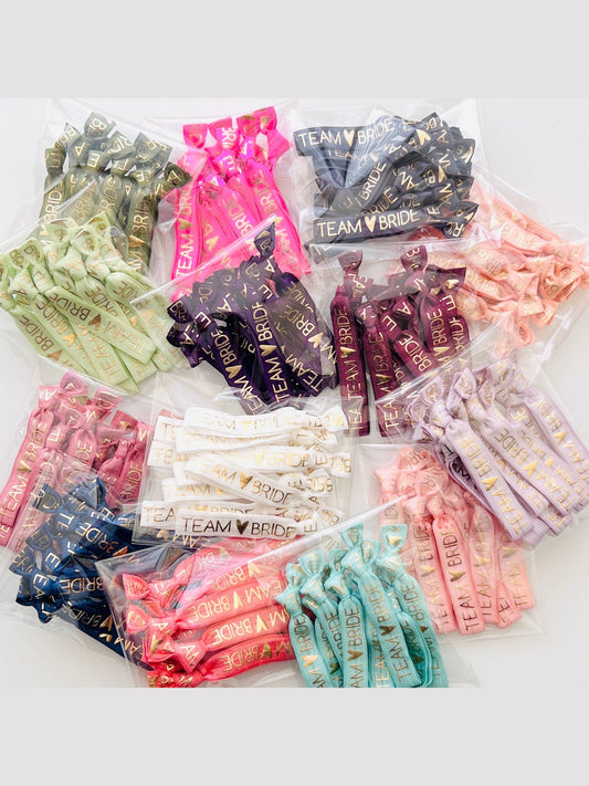 Team Bride Hair Ties Bachelorette Party Favors