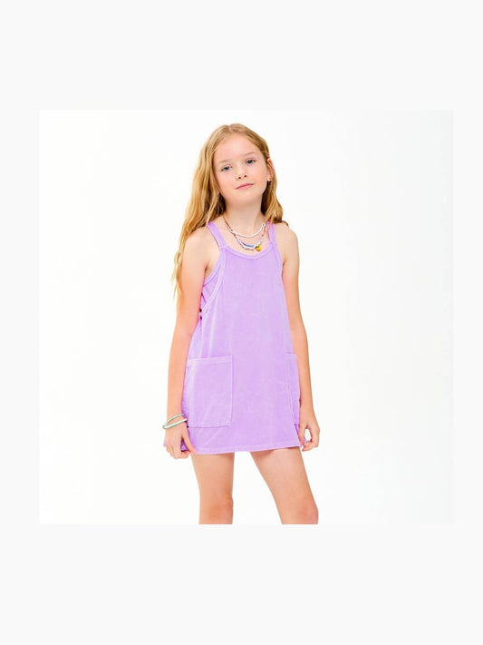 Mineral Washed Dress with Built-in Romper Lining