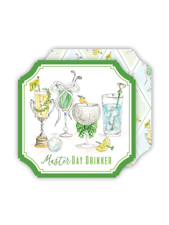 Golf Cocktails Master Day Drinker Coasters