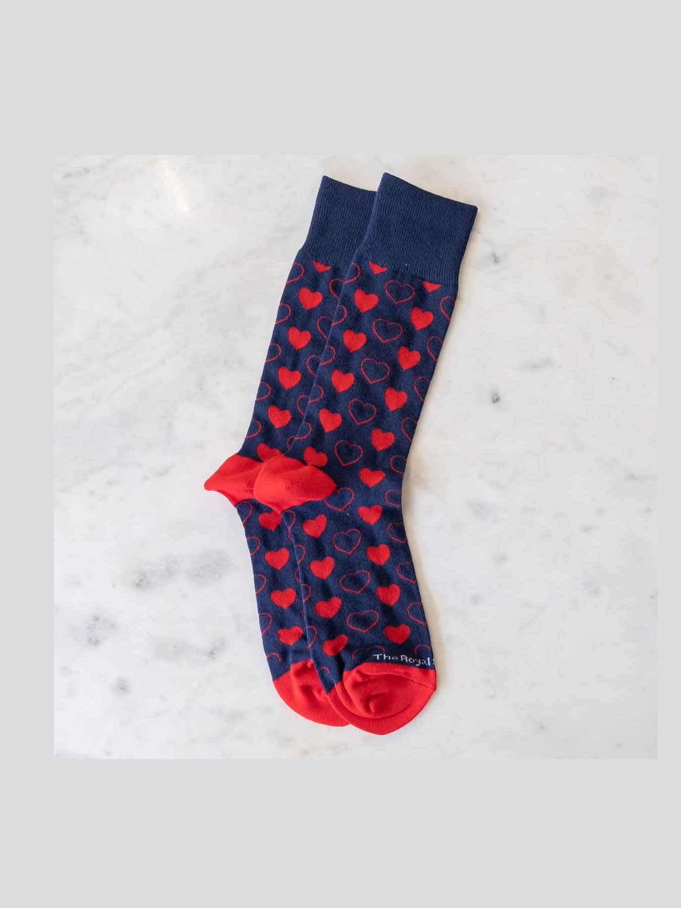 Men's Heart Socks One Size