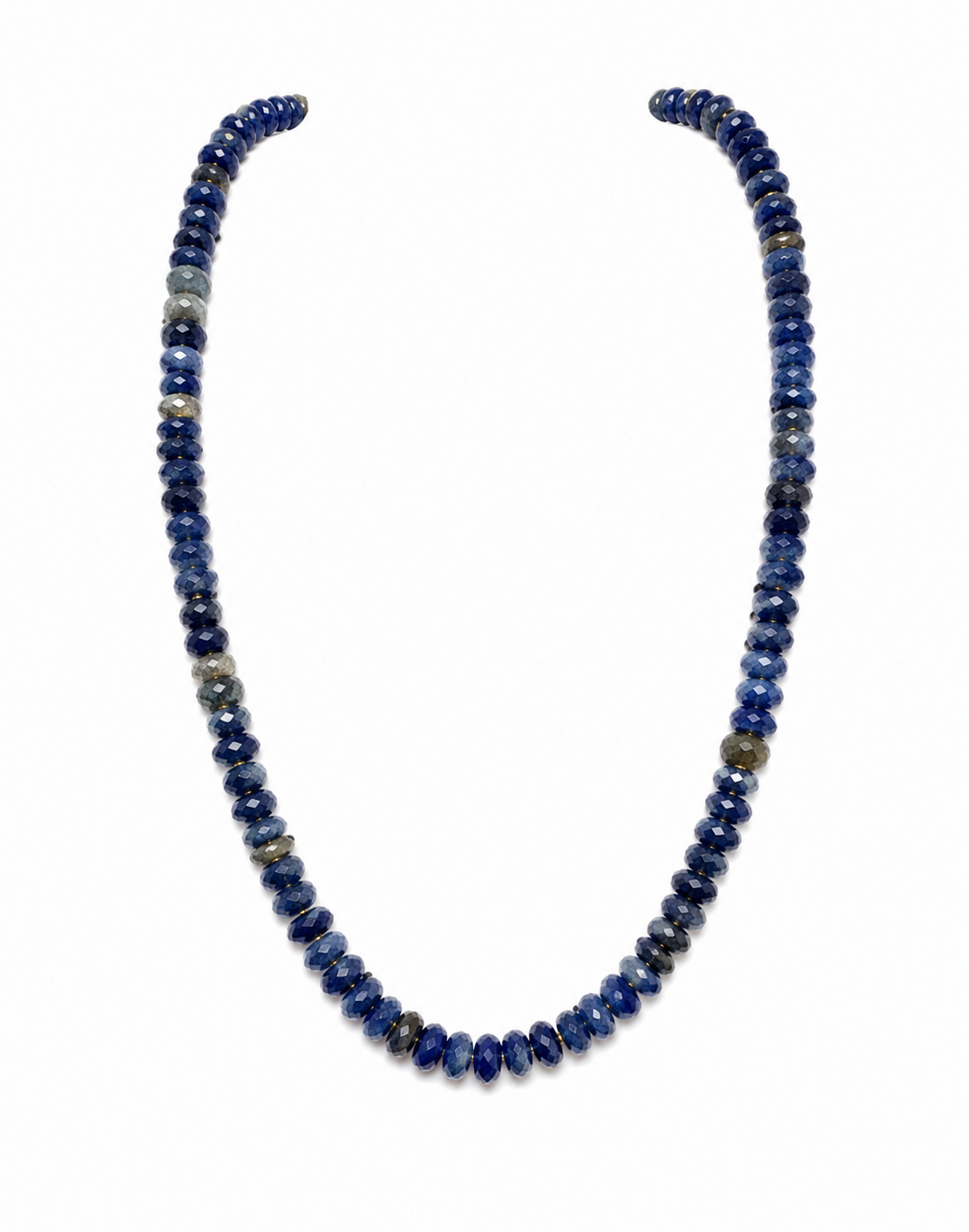Deep Blue Beaded Glass Necklace