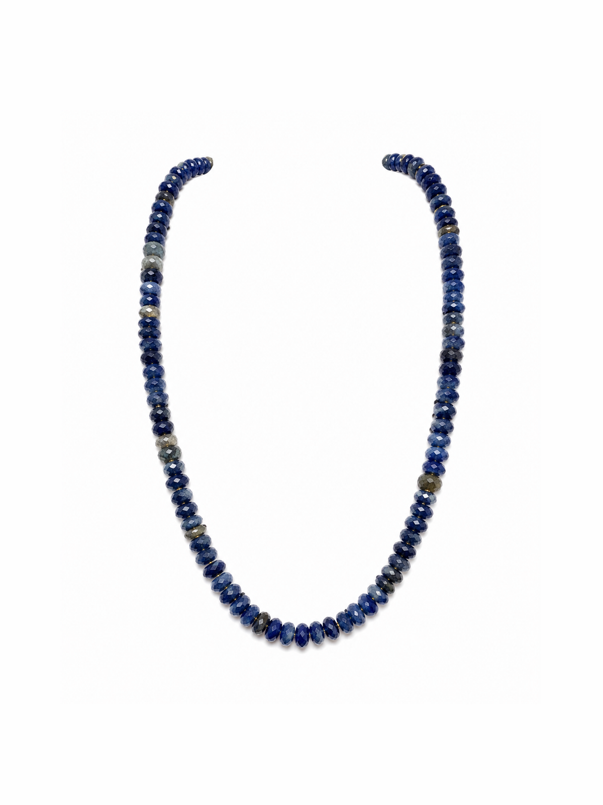 Deep Blue Beaded Glass Necklace