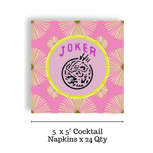 Mahjong Psychedelic Joker 24ct Cocktail Napkins (3ply)