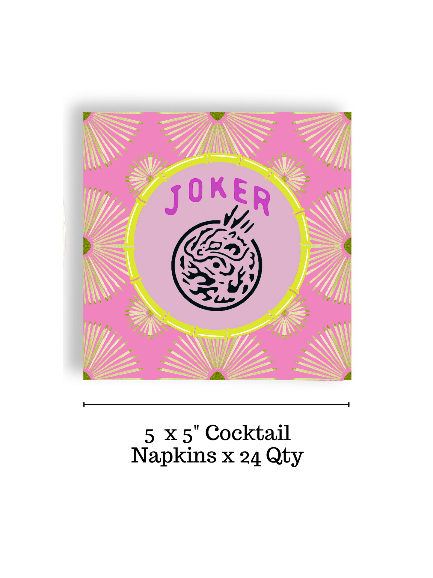 Mahjong Psychedelic Joker 24ct Cocktail Napkins (3ply)