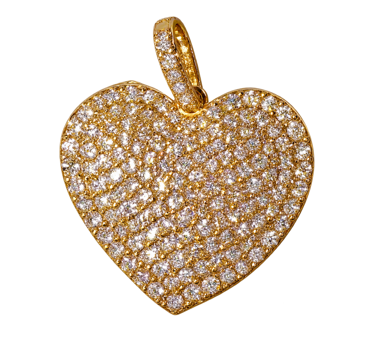 Clear Pave Heart Charm