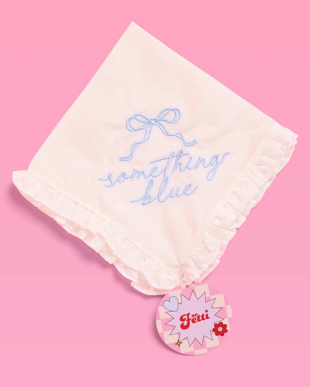 Something Blue Embroidered Handkerchief | Bridal Wedding