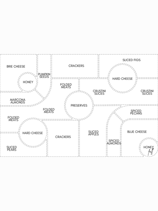 Acrylic Tray CHARCUTERIE MAP insert set of 10