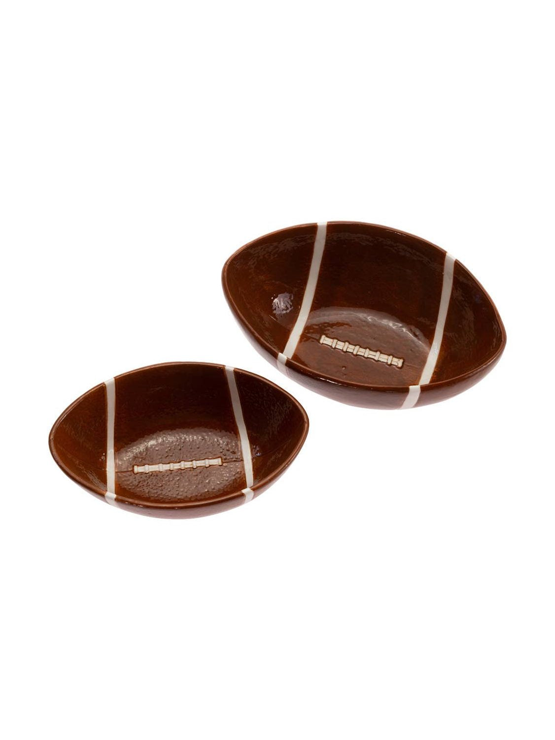 Football Fever Set of 2 Condiment Ceramic Bowls