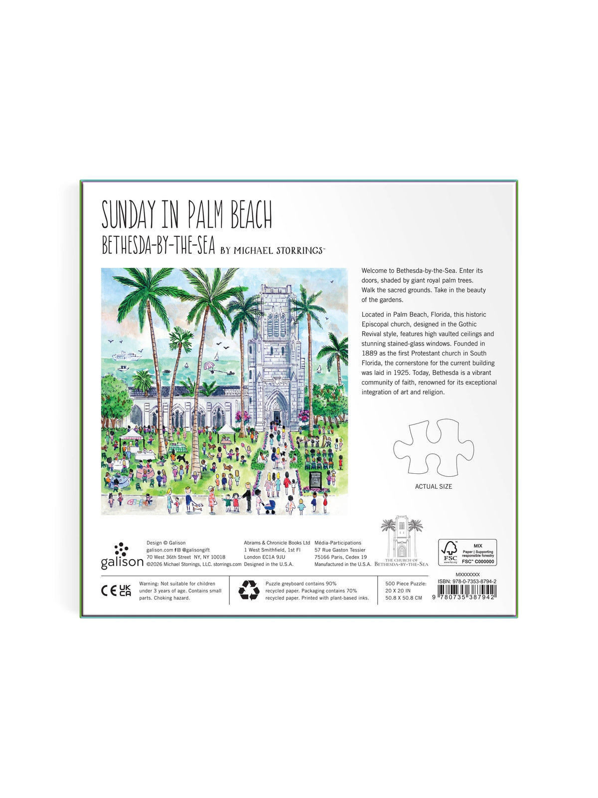 Michael Storrings Sunday in Palm Beach 500 Piece Puzzle