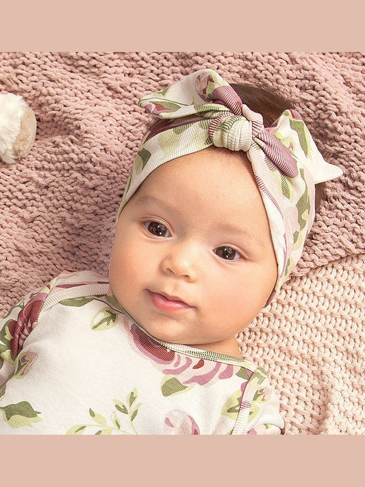 Baby Girl's Cabbage Rose Cotton Headband