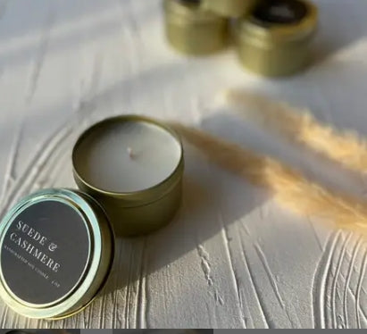 Suede & Cashmere 4oz Travel Candle