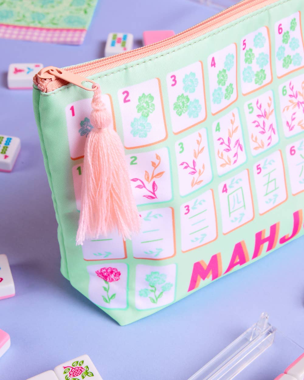 Mahjong Tile Bag - Nylon Zipper Bag
