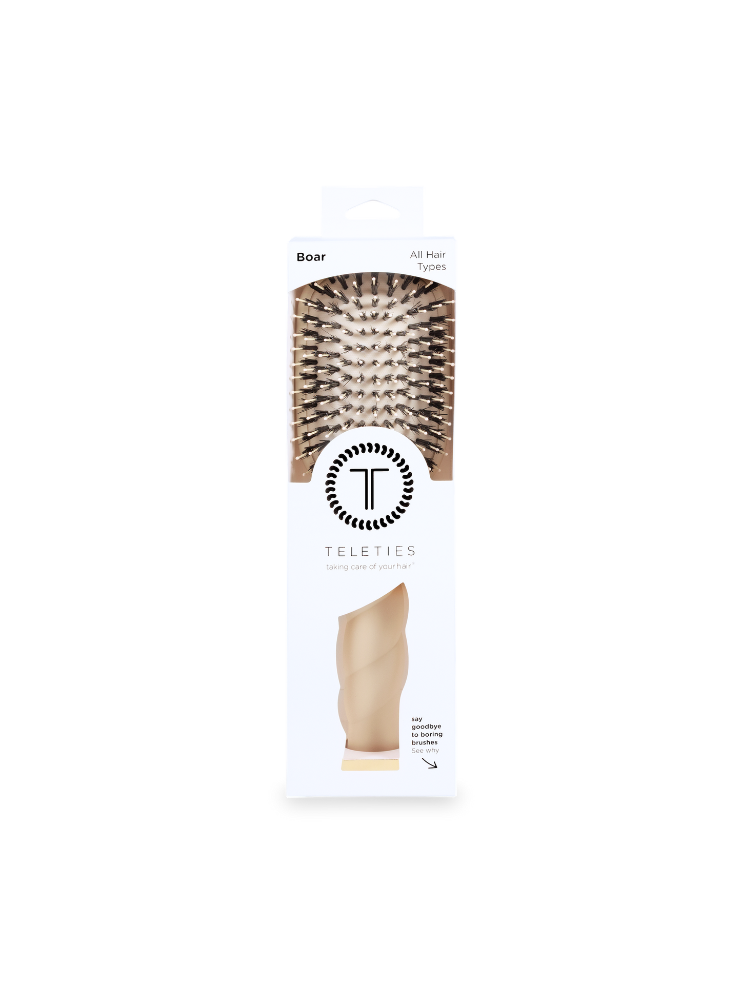 Boar Bristle Hair Brush | Tan