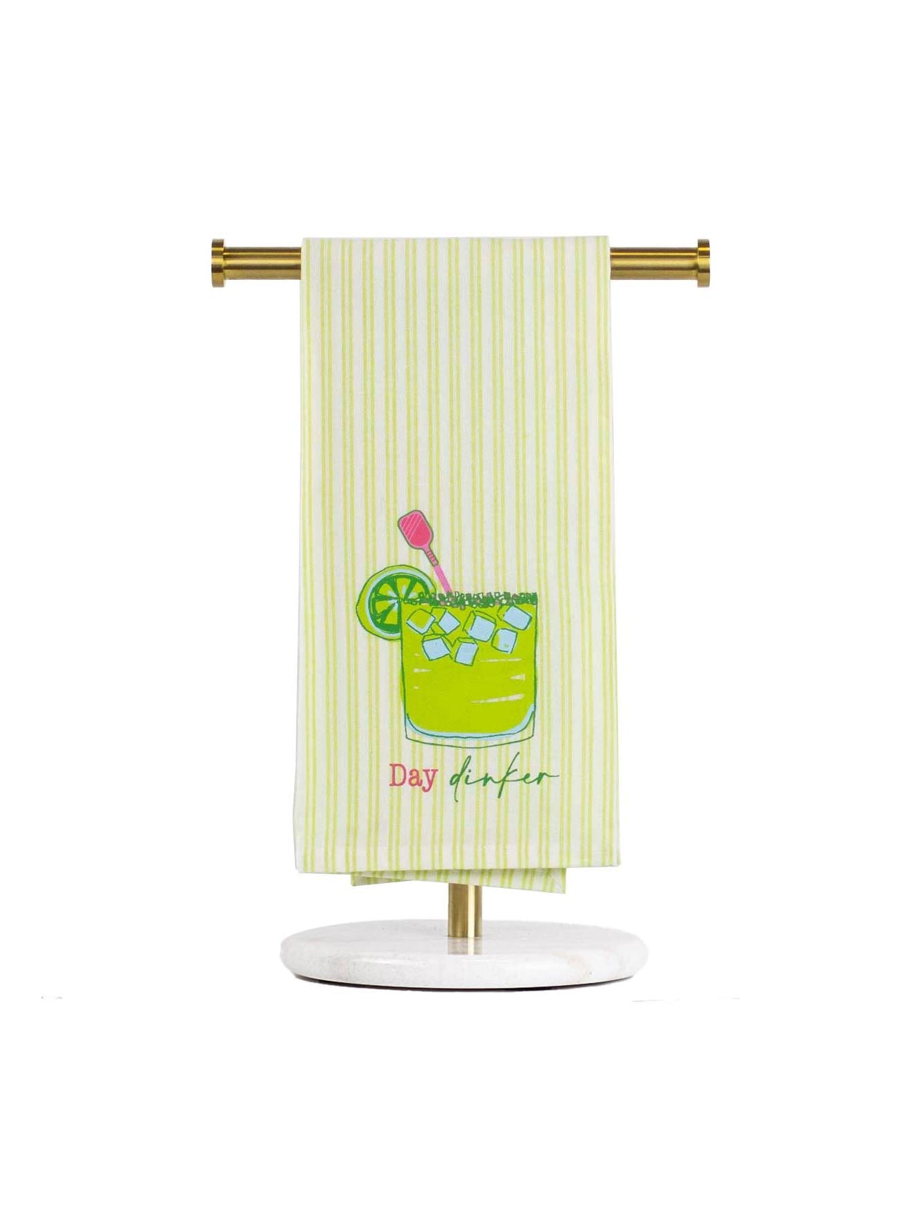 Day Dinker Hand Towel Green/Pink 20x28