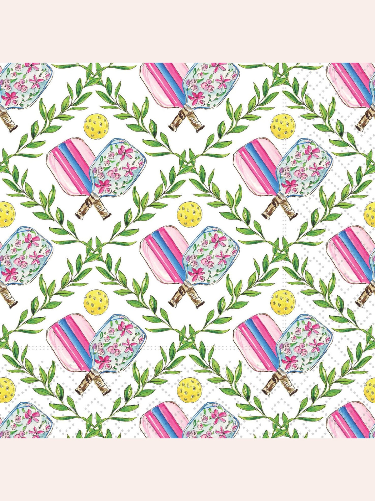 Paper Cocktail Napkins 20 Ct Pickleball Game Rosanne Beck