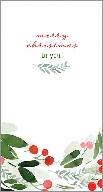 Money Gift Card Holder- Christmas Botanical