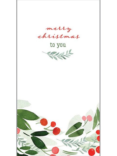 Money Gift Card Holder- Christmas Botanical