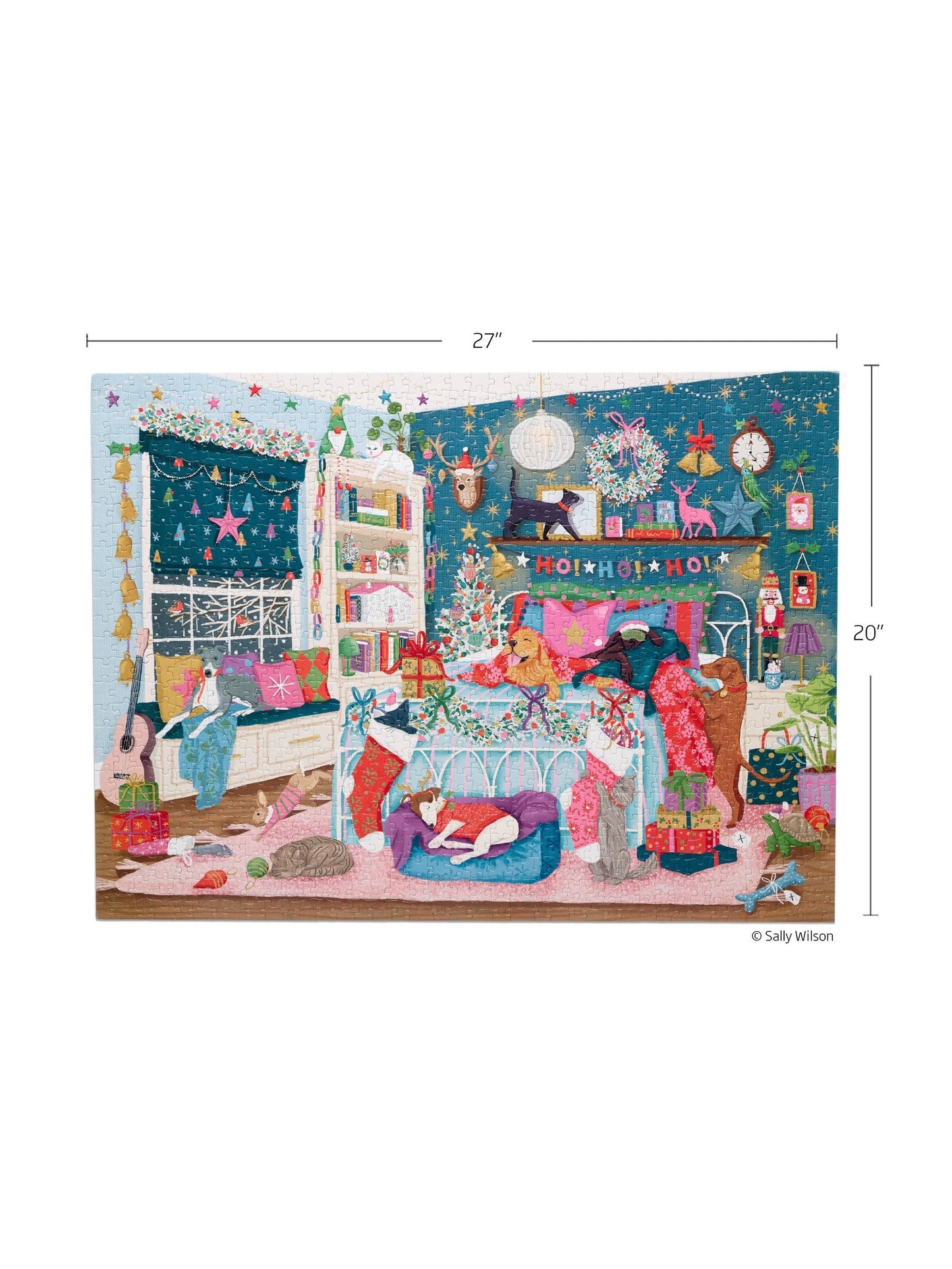 Christmas Morning 1000 Piece Gold Foil Puzzle Holiday Gift