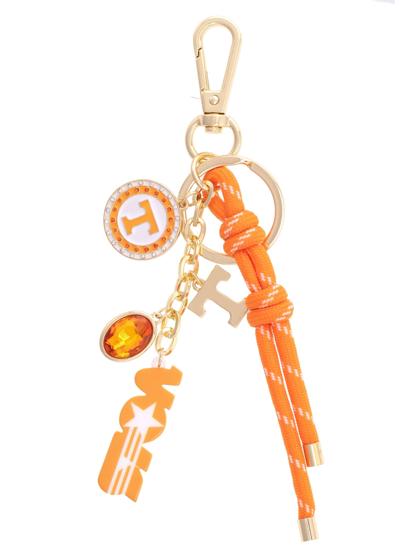 Tennessee Volunteers Cluster Bag Charm in Orange